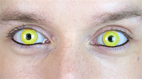 bright yellow contact lenses