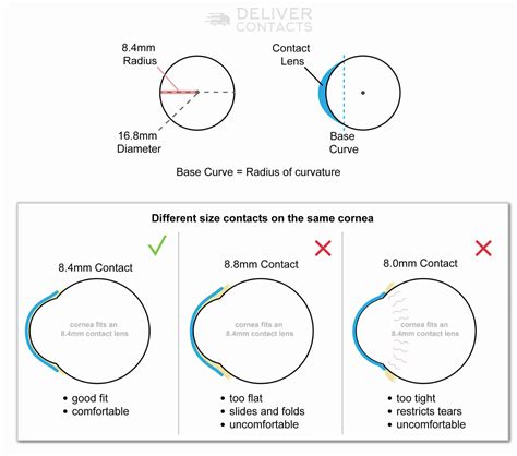 contact lenses base curve 8.7