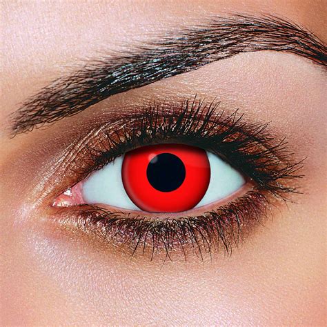 costume contact lenses red