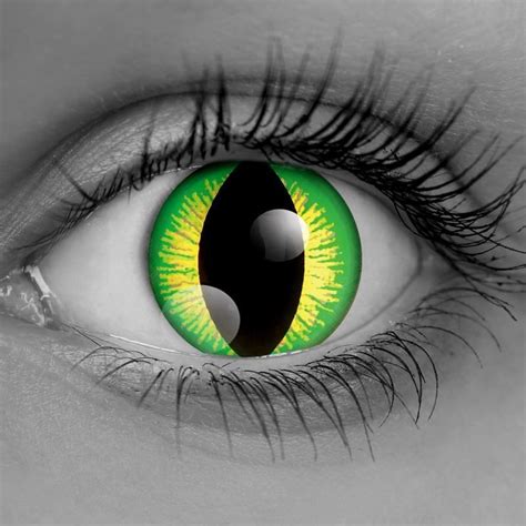 green cat eye contact lenses